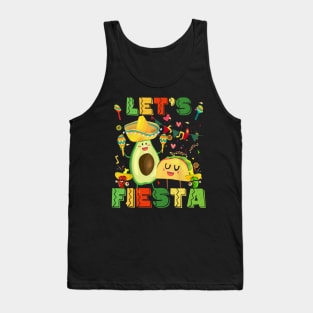 Let's Fiesta Avocado And Tacos Cinco De Mayo Men Women Kids Tank Top